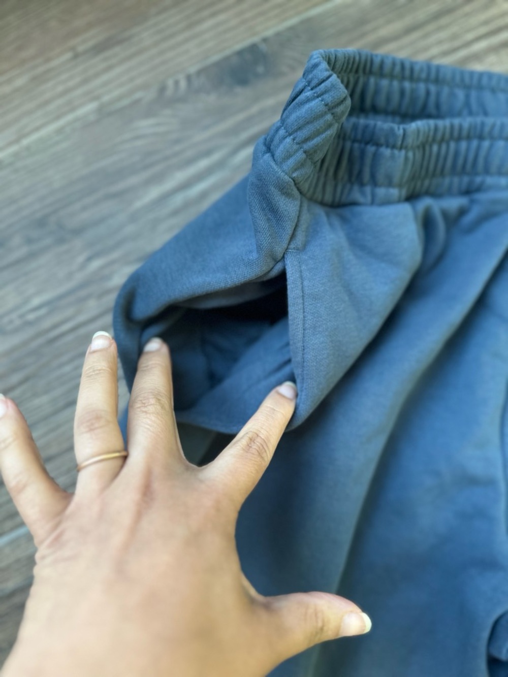Gymshark Women's Slate Blue Track Joggers with Logo - Picture 8 of 9